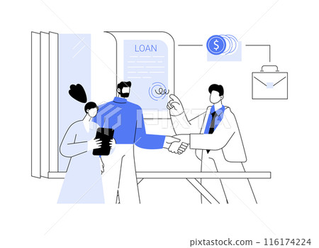 Business loan abstract concept vector illustration. 116174224