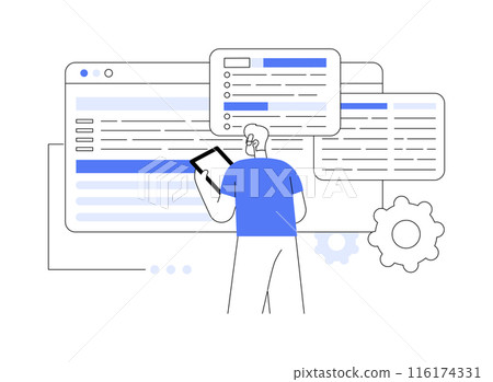 Software audit abstract concept vector illustration. 116174331