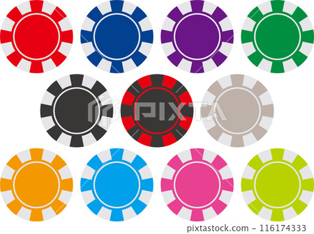 Casino chip illustration collection 116174333