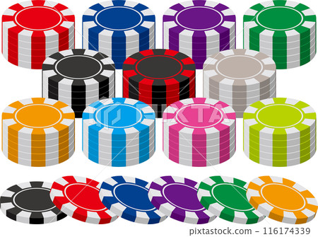 Casino chip illustration collection 116174339
