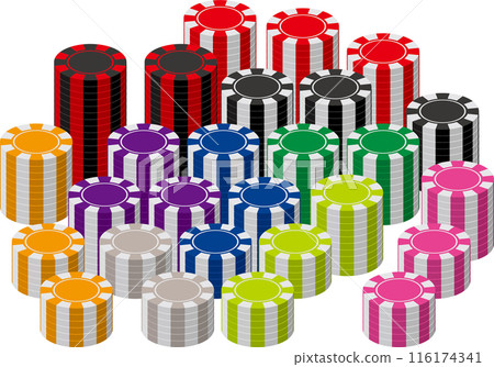 Casino chip illustration collection 116174341