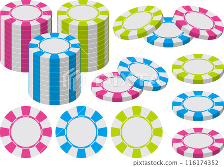 Casino chip illustration collection 116174352