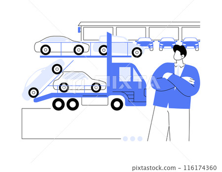 Car hauler abstract concept vector illustration. Car hauler abstract concept vector illustration. 116174360