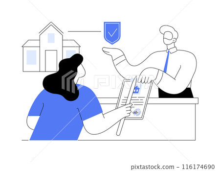 Property insurance abstract concept vector illustration. 116174690