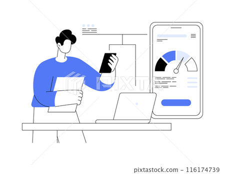 Interactive prototypes abstract concept vector illustration. 116174739