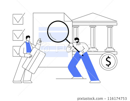 Assessment of borrower abstract concept vector illustration. 116174753