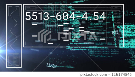 Image of financial data processing over dark background 116174845