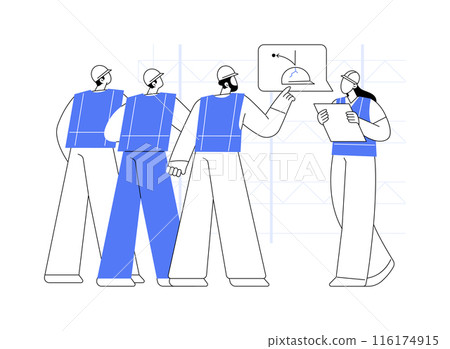 Workplace safety training abstract concept vector illustration. 116174915