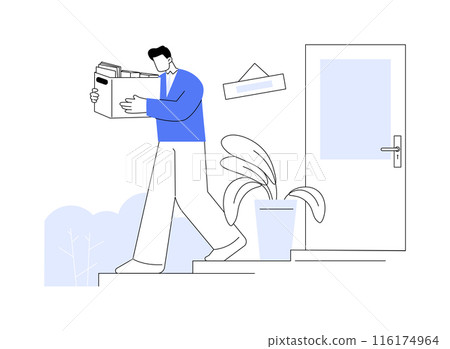 Employee dismissal abstract concept vector illustration. 116174964