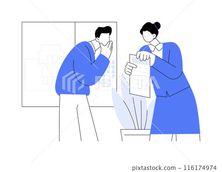 Breach of an employment agreement abstract concept vector illustration. 116174974