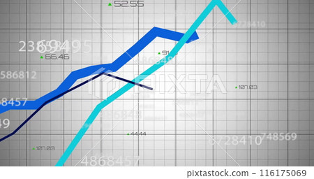 Image of financial data processing over grid 116175069