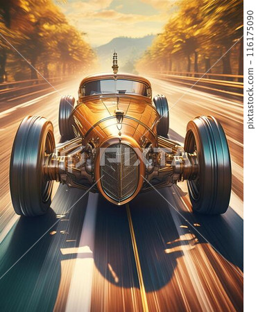 A futuristic monster car that explodes 116175090