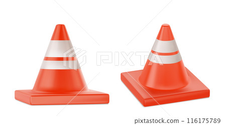 Traffic cone mockups set Traffic cone mockups set 116175789
