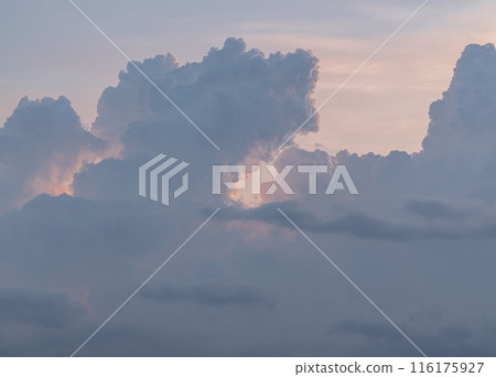 Amazing clouds in Beautiful sky background before sunset.Focus. Amazing clouds in Beautiful sky background before sunset.Focus. 116175927