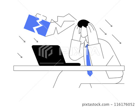 Unemployment abstract concept vector illustration. Unemployment abstract concept vector illustration. 116176052