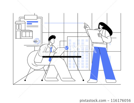 Obtaining the building permit abstract concept vector illustration. 116176056