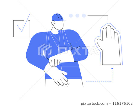 Hand protection abstract concept vector illustration. Hand protection abstract concept vector illustration. 116176102