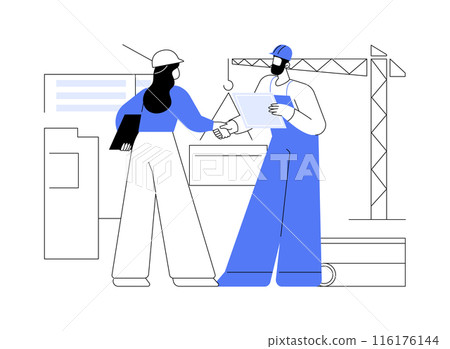 Stakeholder management abstract concept vector illustration. 116176144