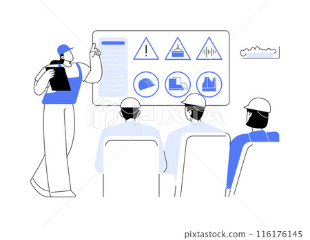 Site safety management abstract concept vector illustration. 116176145
