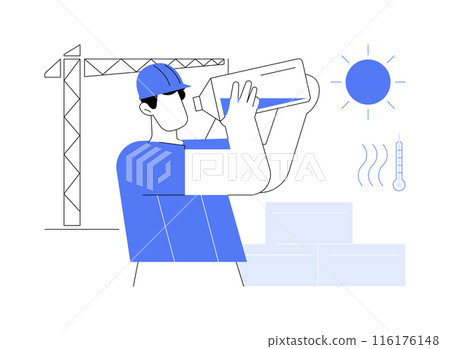 Drinking water during work abstract concept vector illustration. 116176148