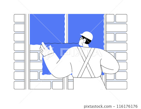Roll insulation abstract concept vector illustration. 116176176