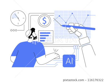AI-Analyzed Debt Management abstract concept vector illustration. 116176322