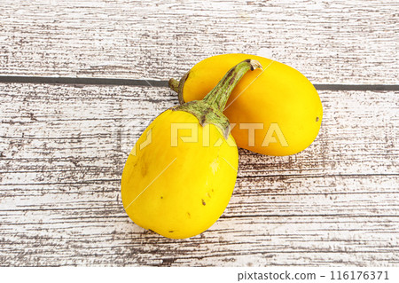Yellow asian ripe eggplant vegetable 116176371
