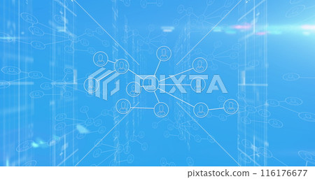 Image of media icons over data processing 116176677