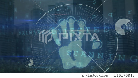 Image of digital key and binary code over hands of caucasian businessman using touchscreen Image of digital key and binary code over hands of caucasian businessman using touchscreen 116176813