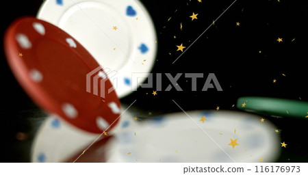 Image of stars falling over chips 116176973