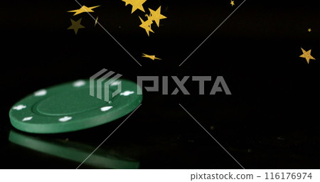 Image of stars falling over chips 116176974