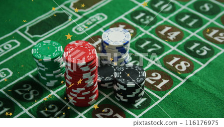 Image of stars falling over chips 116176975