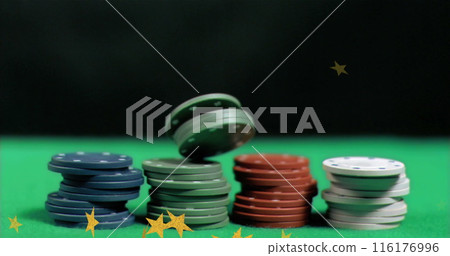 Image of stars falling over chips 116176996