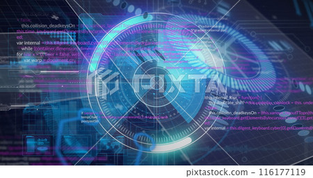 Image of data processing over black background Image of data processing over black background 116177119