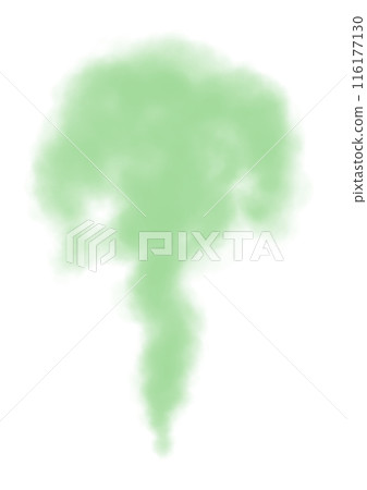 Green smoke rising from the bottom to the top 116177130