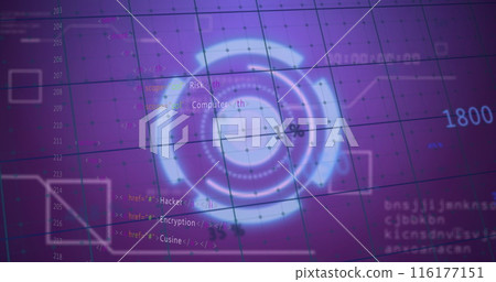 Image of data processing over blue background Image of data processing over blue background 116177151
