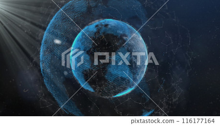 Image of data processing over globe Image of data processing over globe 116177164