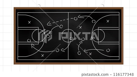 Image of game plan on board over white background 116177348