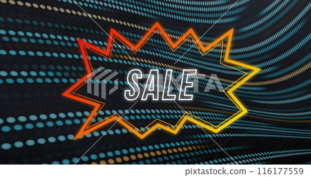 Image of high score text in speech bubble against dots moving in wave pattern Image of high score text in speech bubble against dots moving in wave pattern 116177559