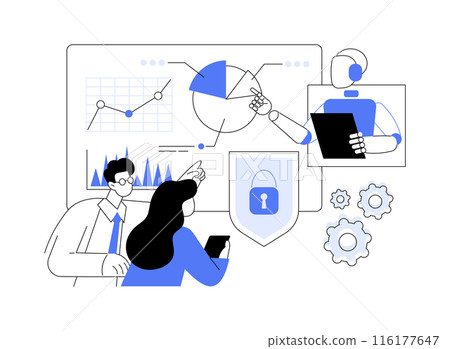 AI-Driven Security Training abstract concept vector illustration. 116177647