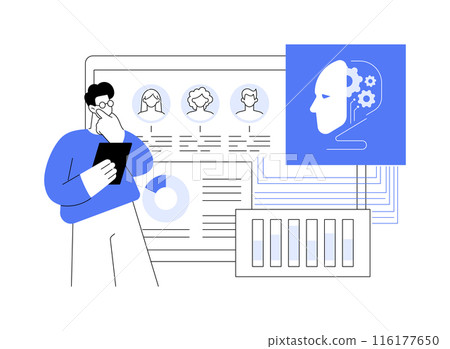 AI-Analyzed User Behavior abstract concept vector illustration. AI-Analyzed User Behavior abstract concept vector illustration. 116177650