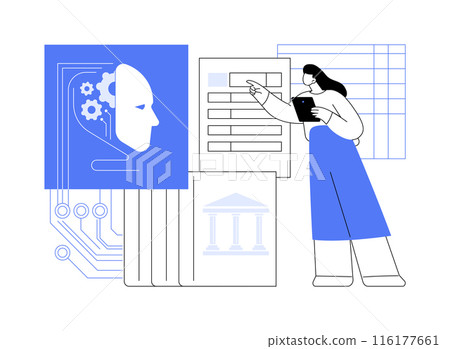AI-Optimized Regulatory Compliance abstract concept vector illustration. 116177661