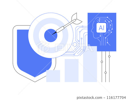 AI-Analyzed Market Trends abstract concept vector illustration. 116177704