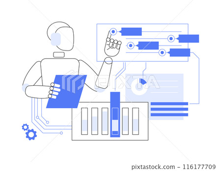 AI-Powered Risk Modeling abstract concept vector illustration. 116177709