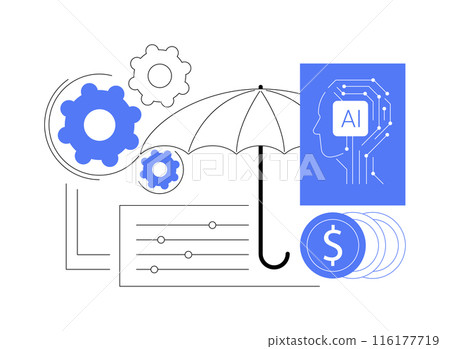 AI-Optimized Reinsurance Strategies abstract concept vector illustration. 116177719