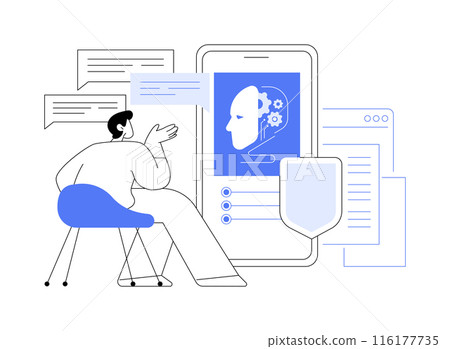 AI-Backed Customer Support abstract concept vector illustration. 116177735