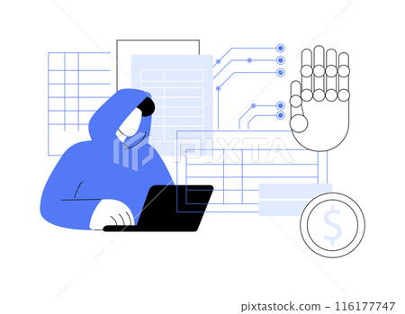 AI-Powered Fraud Detection abstract concept vector illustration. AI-Powered Fraud Detection abstract concept vector illustration. 116177747