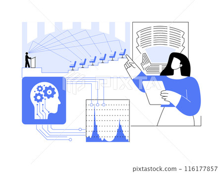 AI-Powered Acoustic Design abstract concept vector illustration. AI-Powered Acoustic Design abstract concept vector illustration. 116177857