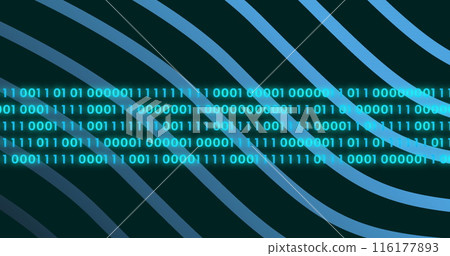 Image of blue lines over moving illuminated binary codes Image of blue lines over moving illuminated binary codes 116177893
