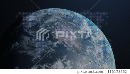 Image of financial data processing over globe Image of financial data processing over globe 116178362